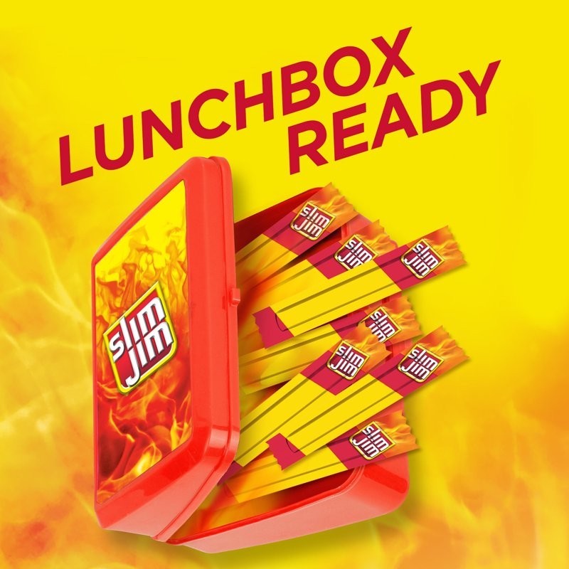 Slim Jim Original Smoked Meat Sticks, 6g Protein, Snack Size, 26 Count