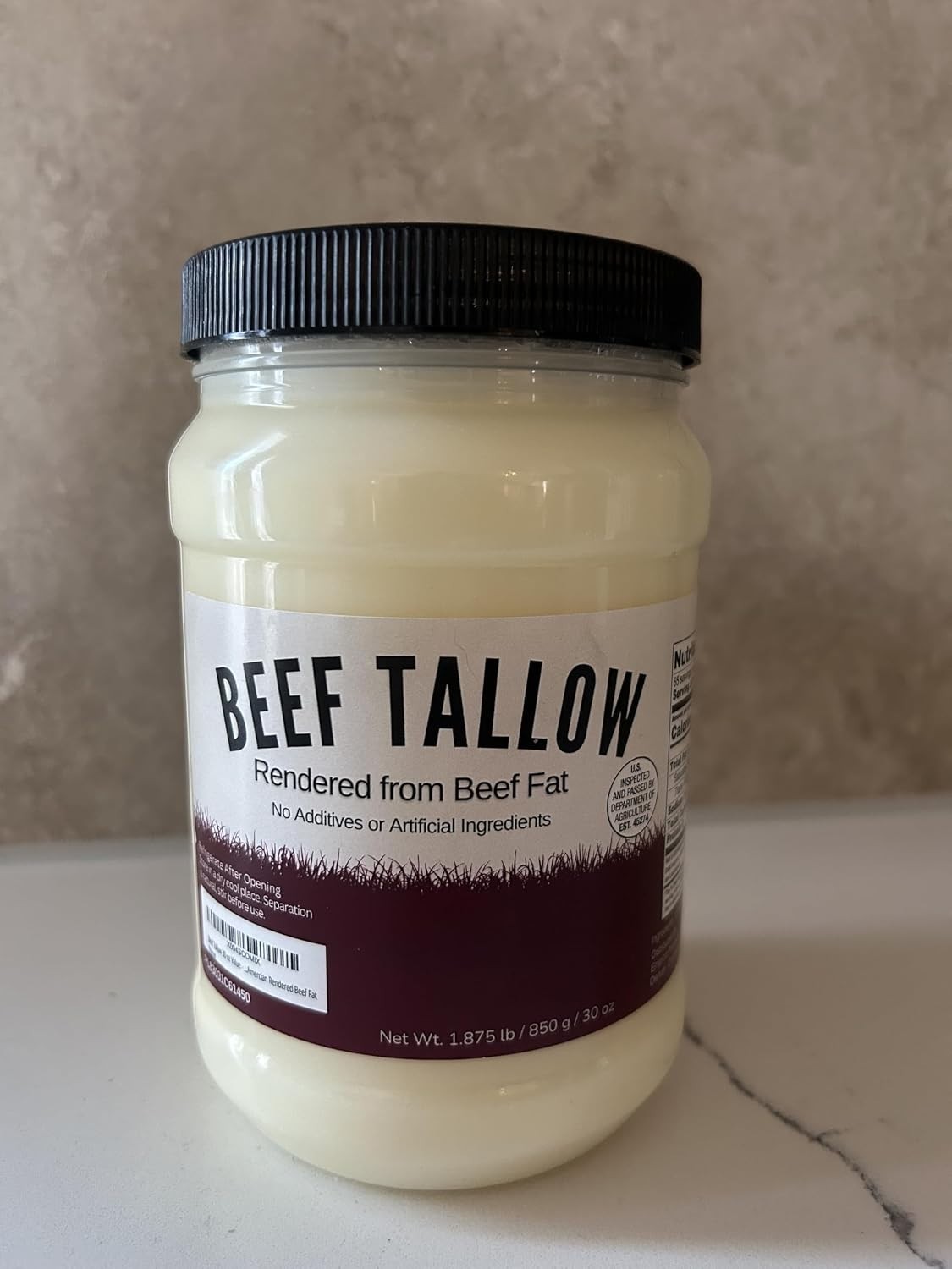 30 oz Hormone-Free Beef Tallow – Versatile Cooking Fat for Keto-Friendly Dishes