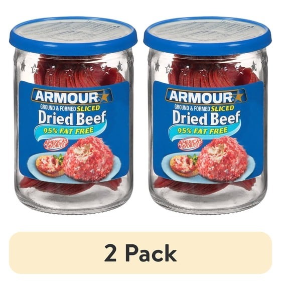 (2 pack) Armour Star Sliced Dried Beef 9g Protein Per Serving Canned Meat 2.2 OZ