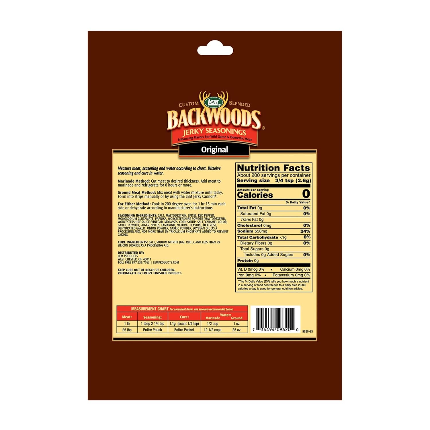 LEM Products Backwoods Original Jerky Seasoning, Ideal for Wild Game and…