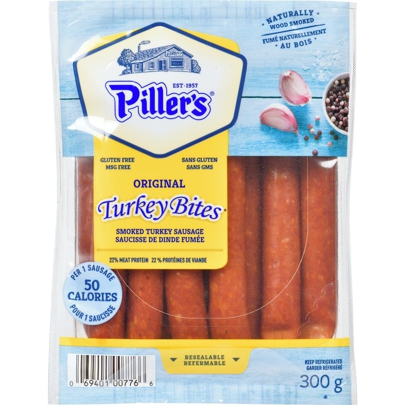 Pillers Turkey Bites Smoked Turkey Sausage Original