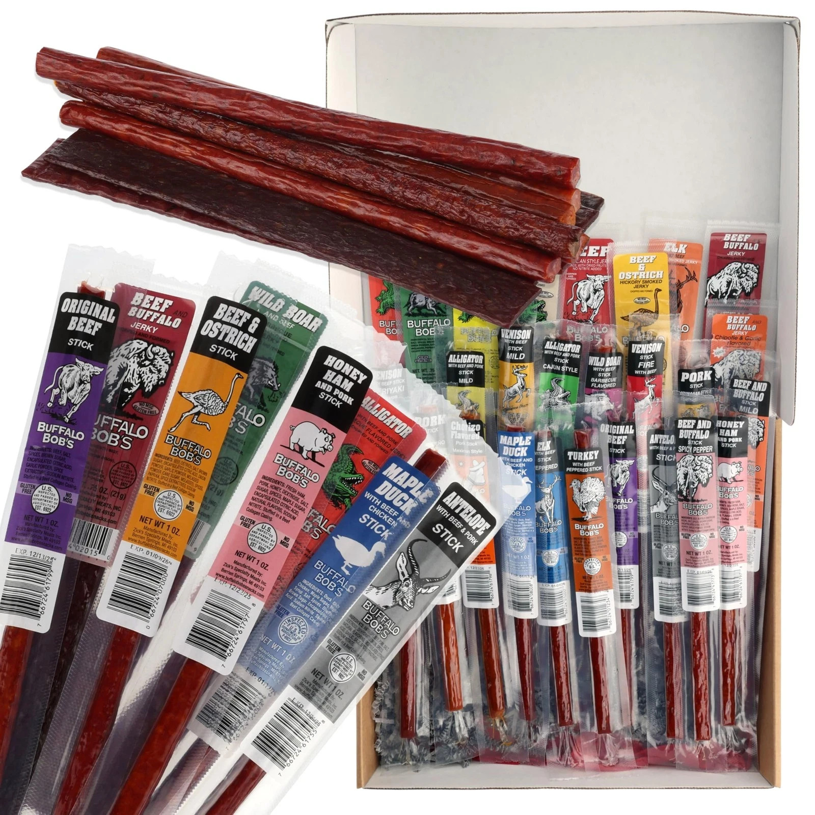 Jerky Dynasty The Ultimate 27-Piece Exotic Jerky with Gift Box – Buffalo Bobs…