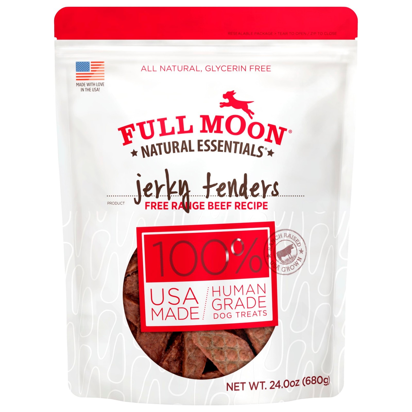 All-Natural Free Range Beef Jerky Tenders – Human Grade, 24 oz, Healthy Snack