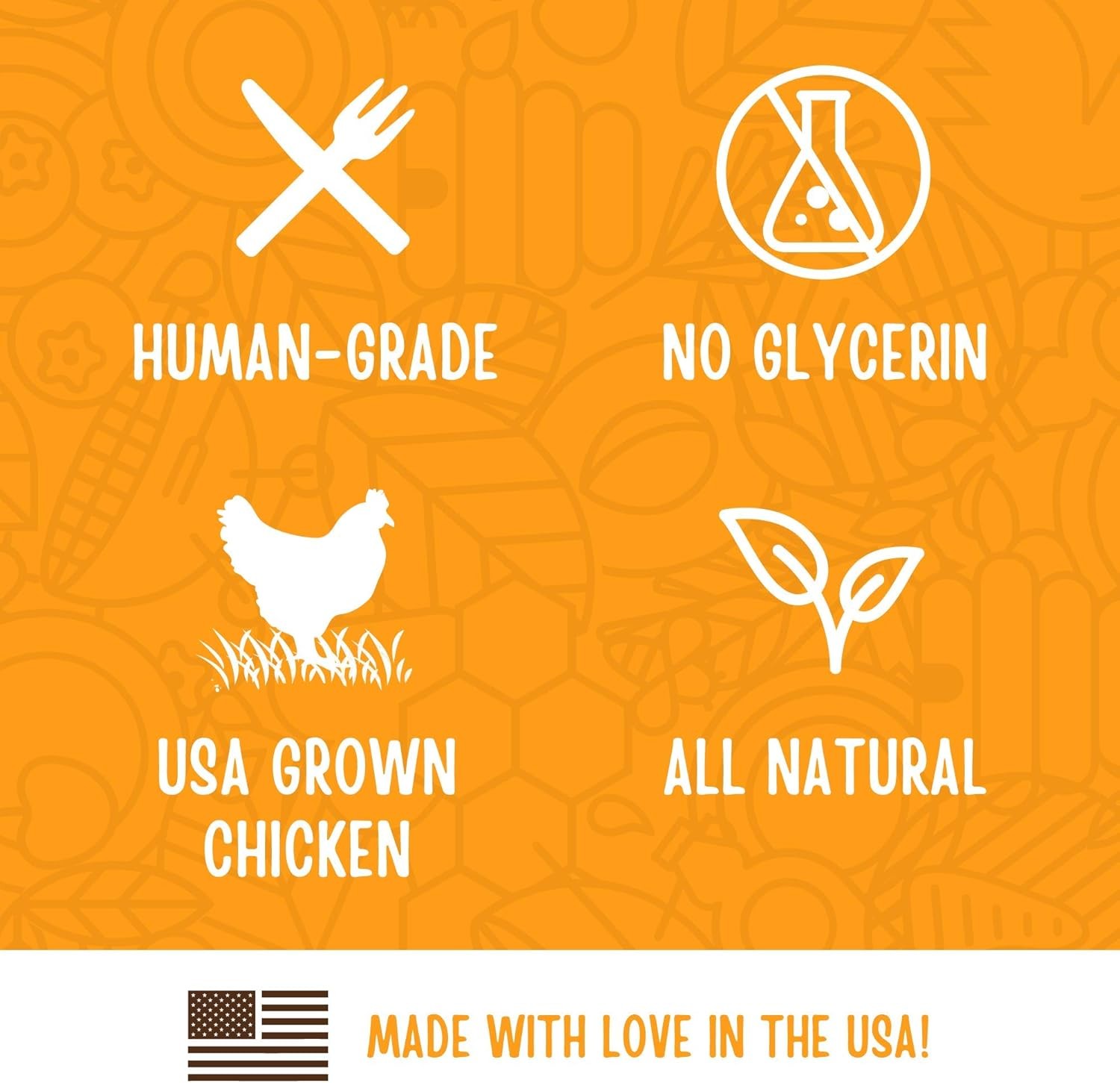 Full Moon Chicken Jerky Healthy All Natural Dog Treats Human Grade Made in USA G