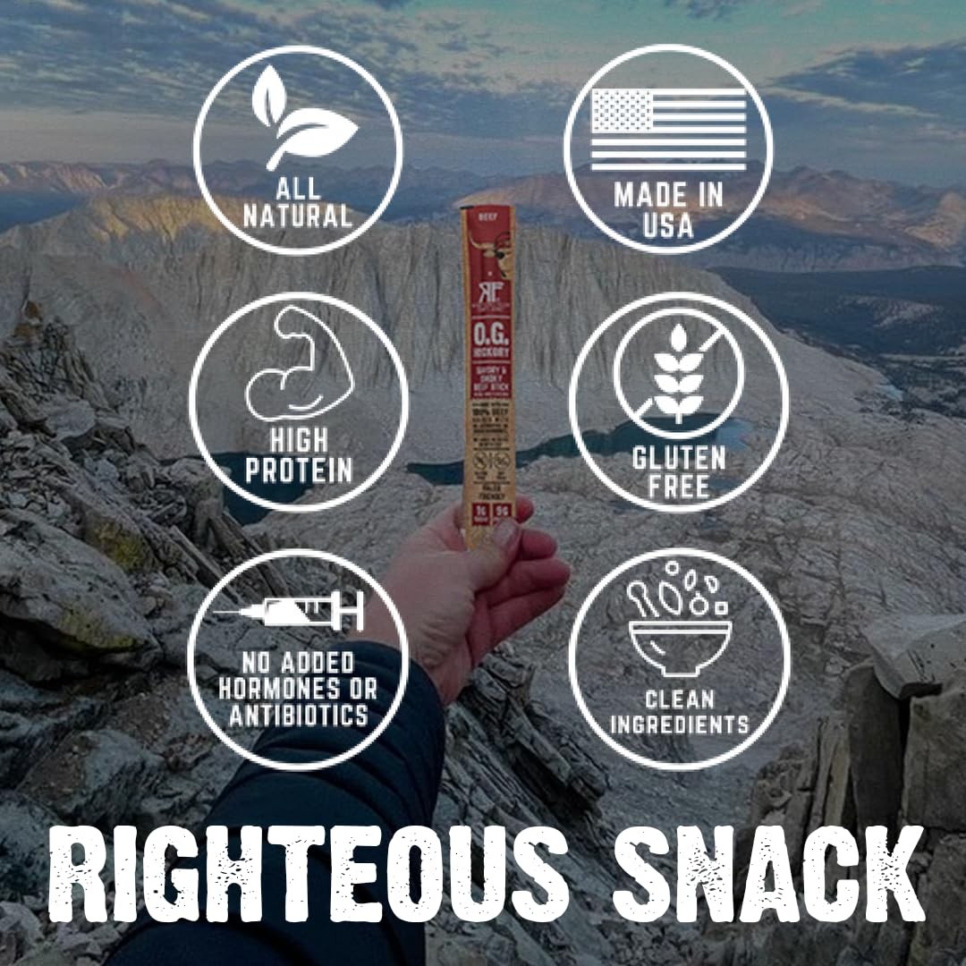 Righteous Felon Variety Meat Sticks | 100% Grass Fed Beef, Turkey & Pork | 88…