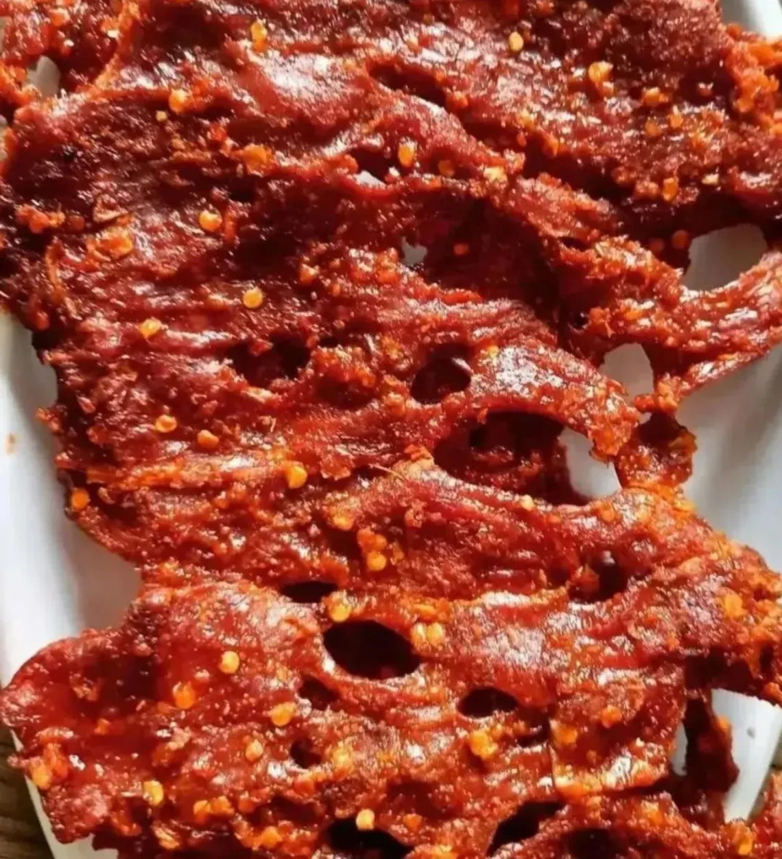 Authentic Nigerian Kilishi Beef Jerky Spicy Dried Meat Snack Abuja Style 50G