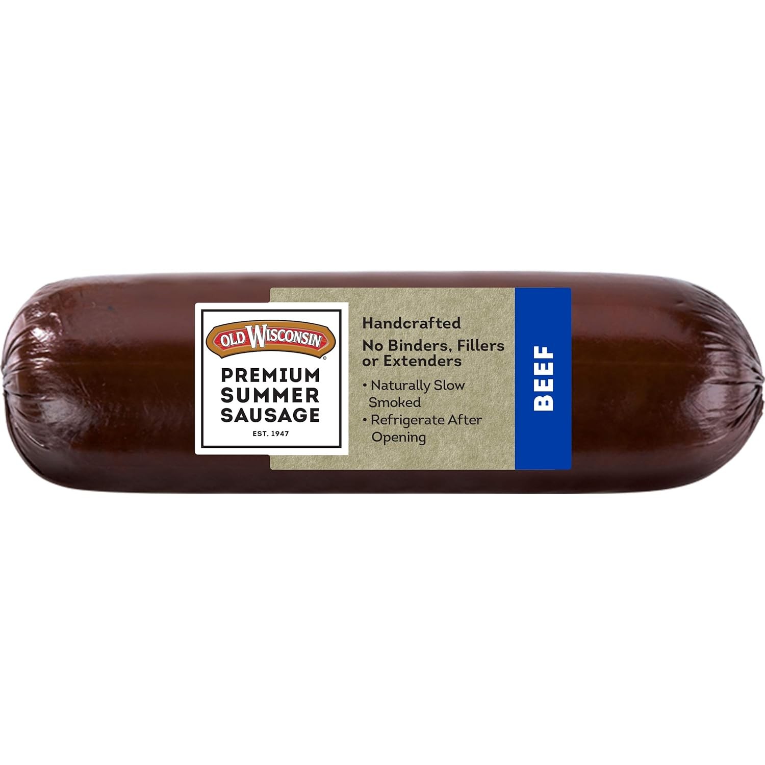 Old Wisconsin Premium Summer Sausage, 100% Natural Meat, 8 Ounce (Pack of 1)