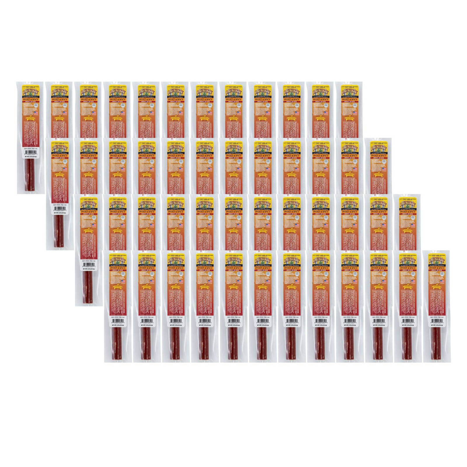 Sweet & Spicy Beef Stick | Pack of 48 | 1.25 oz | Nebraska Star Beef