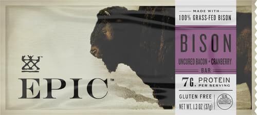 Epic Bar Bison Uncured Bacon Cranberry Gluten Free 1.3 oz