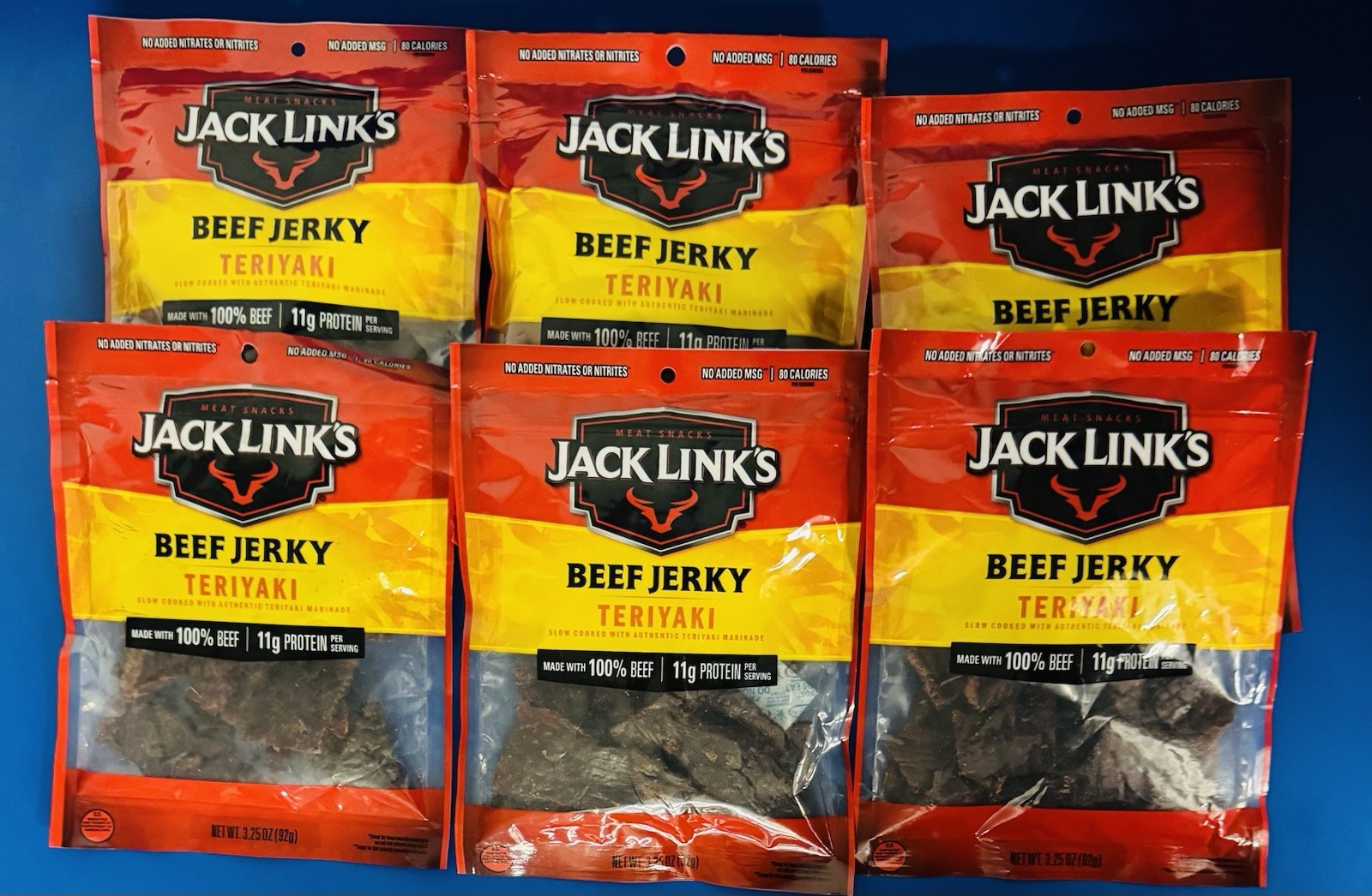 (6) Jack Link’s Teriyaki Beef Jerky 3.25oz. Bulk Lot BB: 3/27
