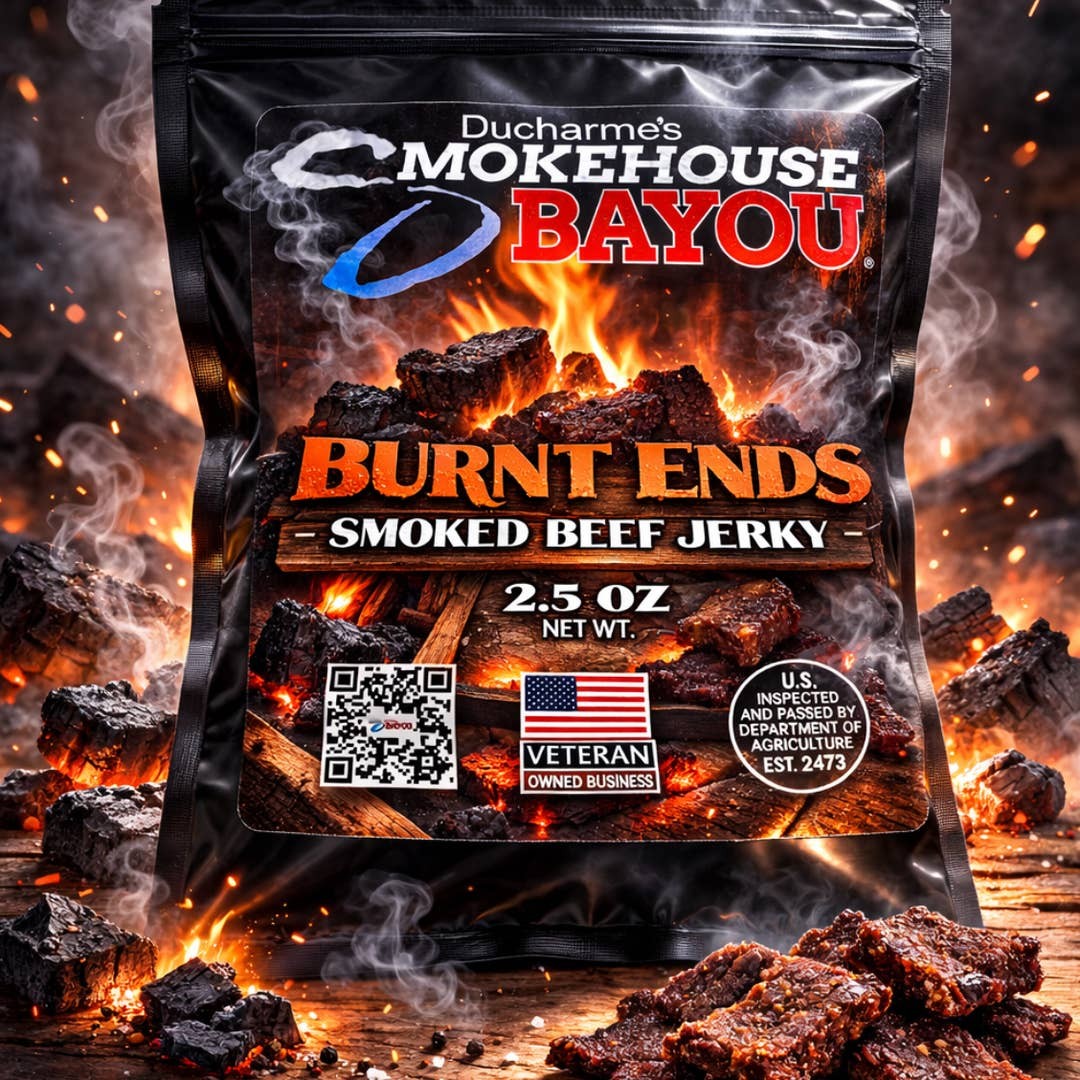 Smokehouse Bayou Burnt Ends Jerky Mild Heat Your Gehrke Shop 2.5 oz.