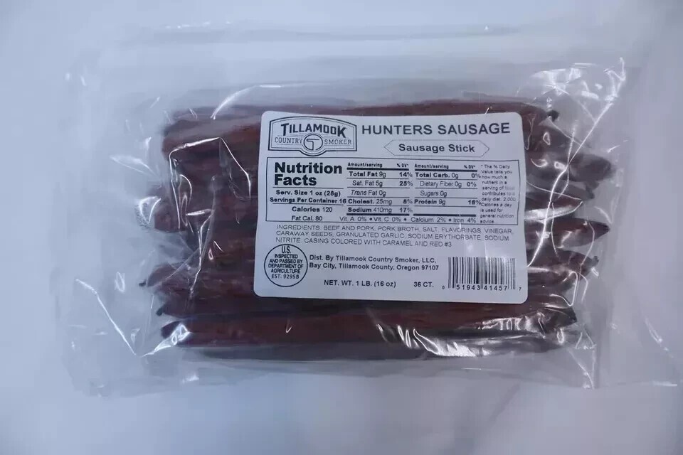 Tillamook Country Smoker – Hunter’s Sausage Meat Sticks 36 ct Bulk-USA