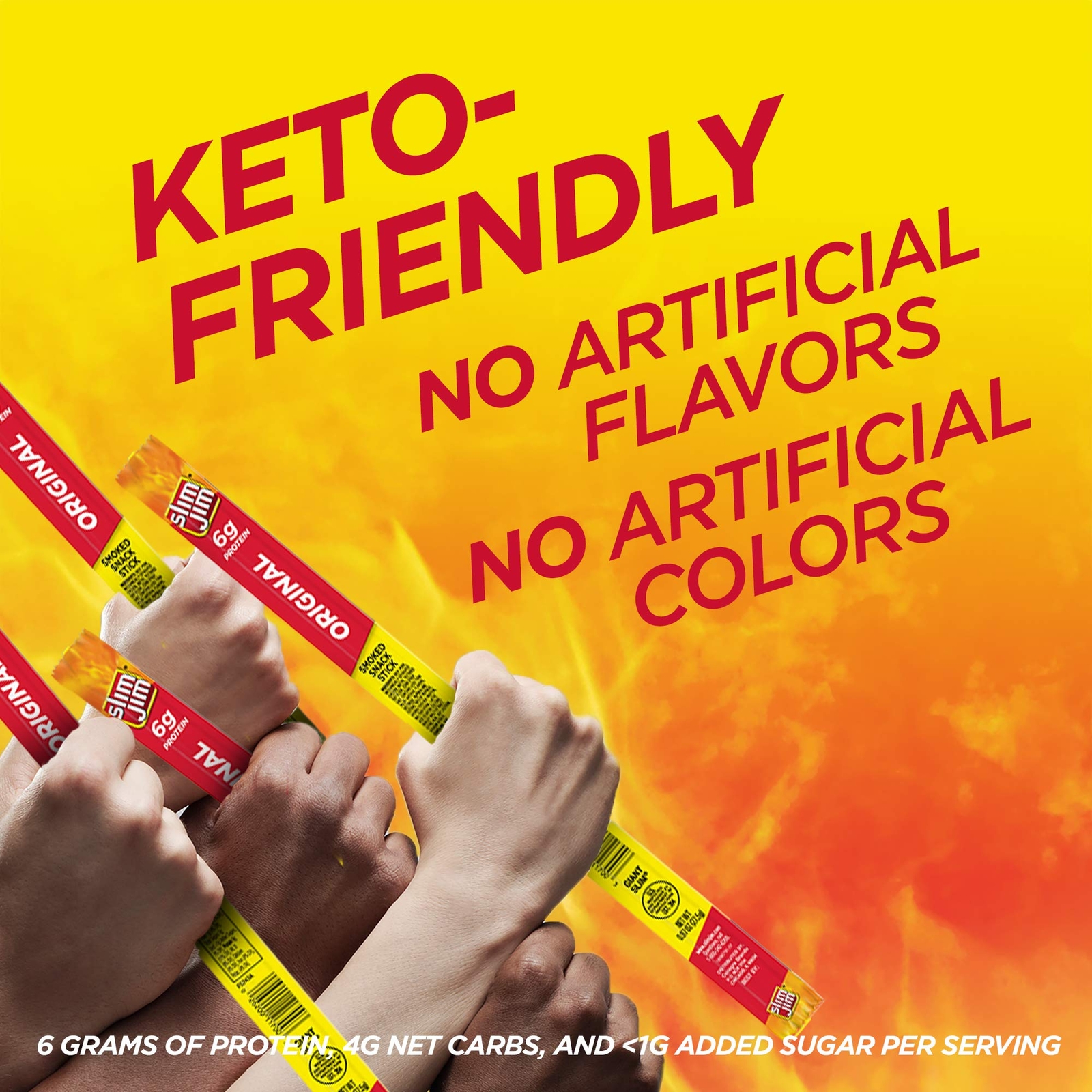 Slim Jim Giant Smoked Meat Stick, Original Flavor, Keto Friendly, 0.97 Ounce