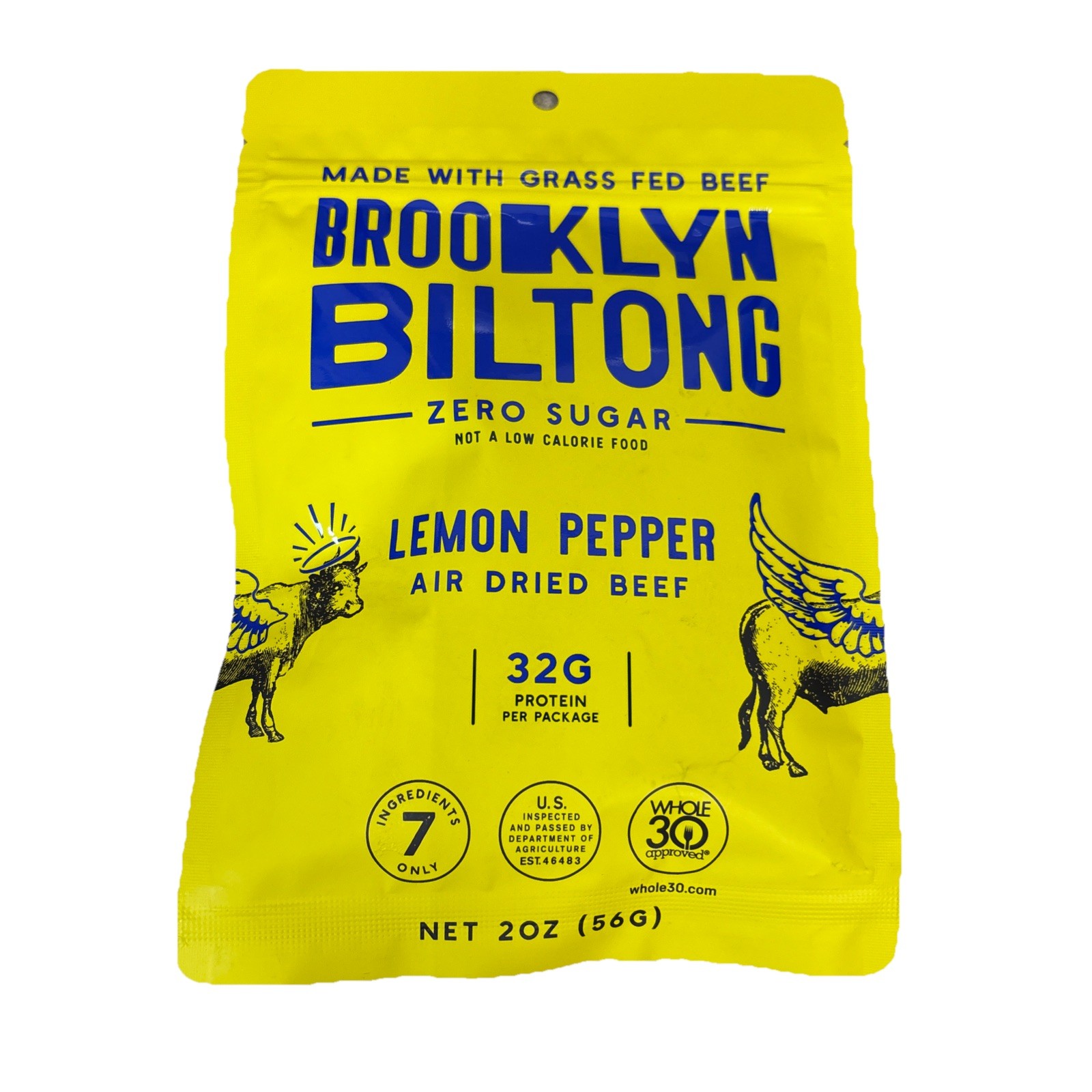 Brooklyn Biltong Jerky Lemon Pepper 2oz BB 03/2026