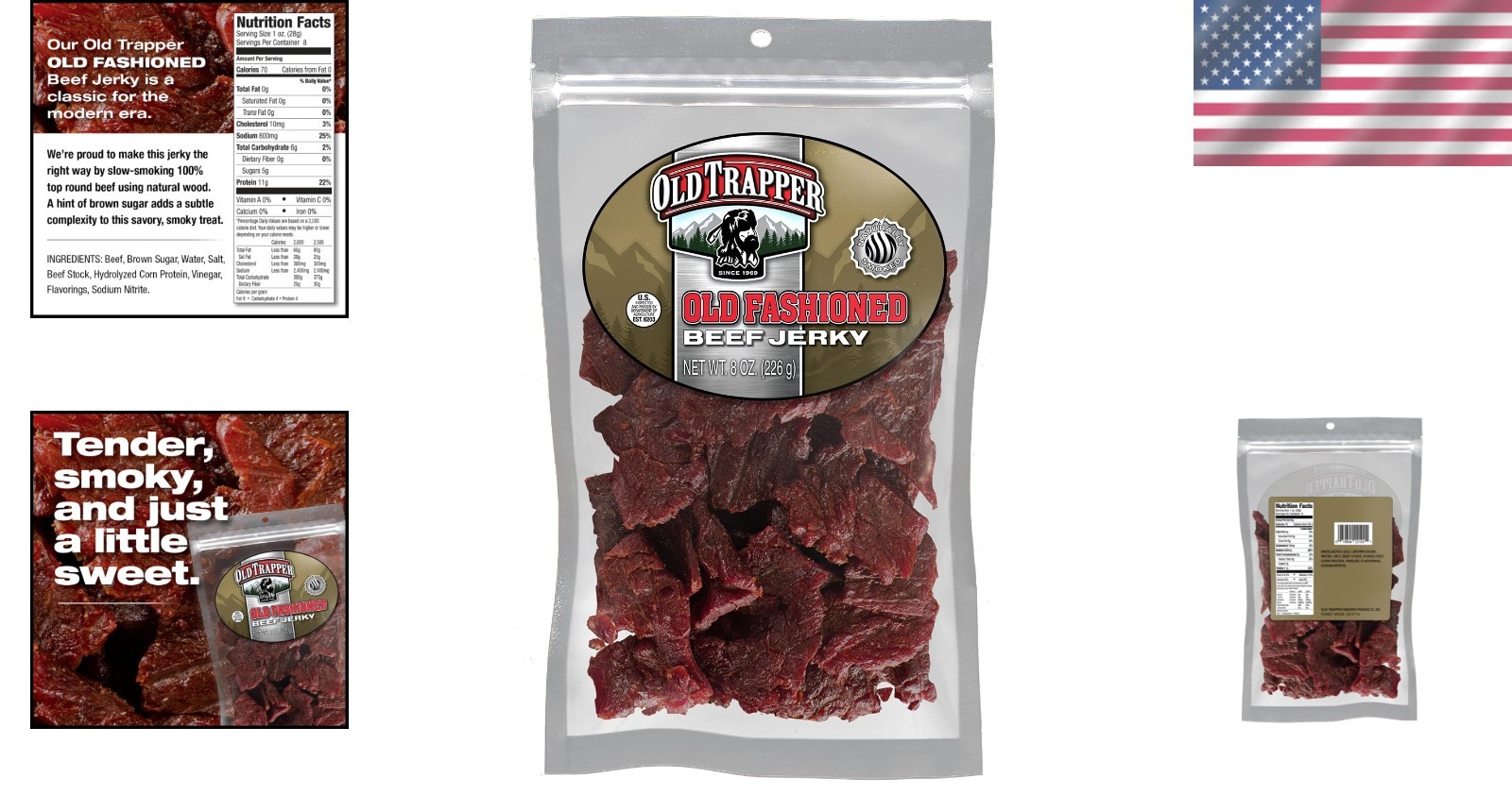 Tender 8oz Old-Fashioned Beef Jerky – 11g Protein, Perfect for Snacking
