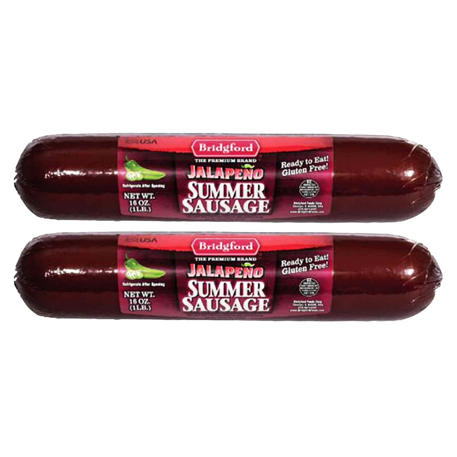 Bridgford – Jalapeno Summer Sausage – 16 oz – Pack of 2