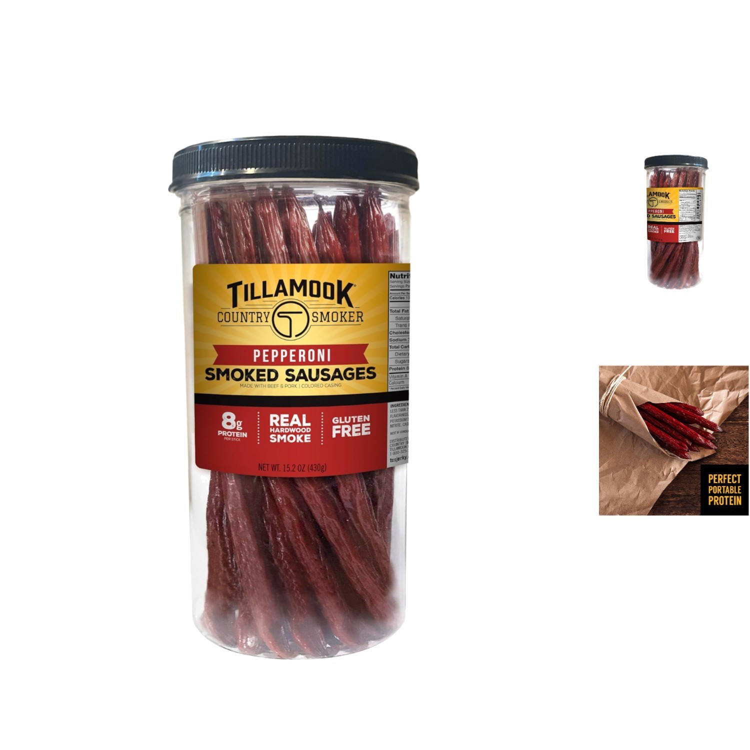 Delicious Hardwood Smoked Pepperoni Sticks – 15.2 Ounce, 20 Count for Snacking