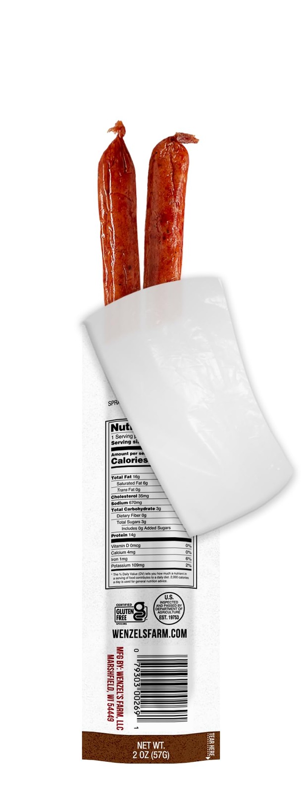 Wenzel’s Farm Bacon and Beef Snack Sticks │Snack Sticks │ Flavorful, Naturall…