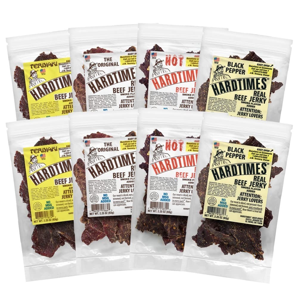 Old-Fashioned Handcrafted Beef Jerky – 8 Bags of Unforgettable Flavors