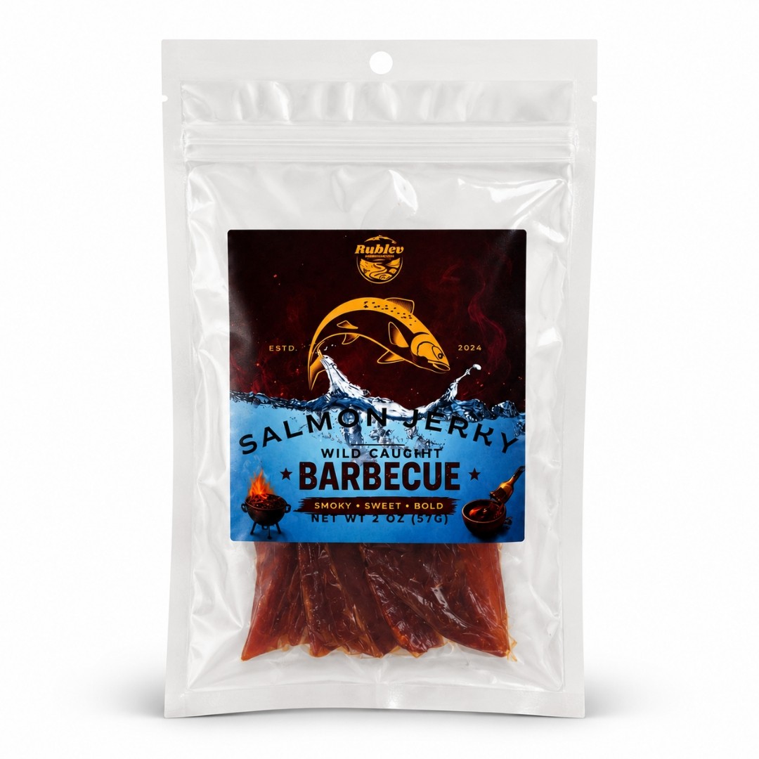 Wild Caught Salmon Jerky – Barbecue – High Protein Rublev 2 oz