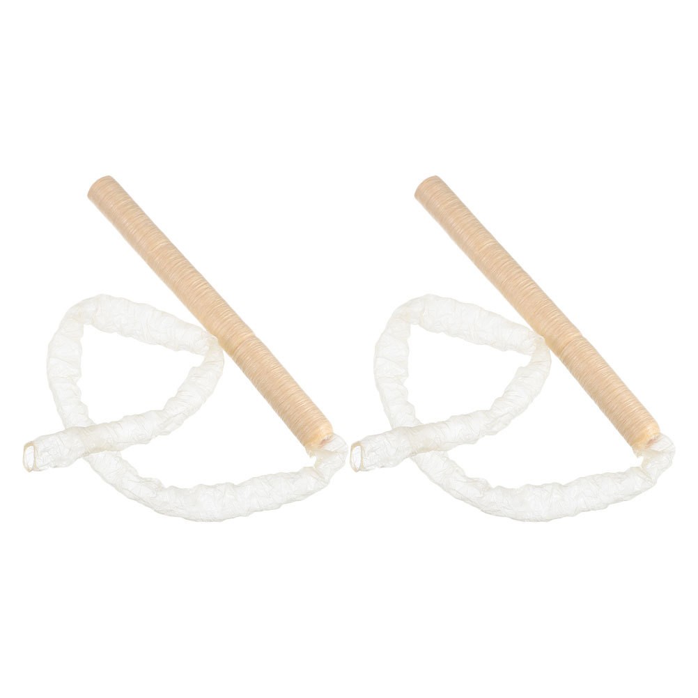 2Pcs Collagen Sausage Casings for Ham Hot Dogs Beige Reusable Cooking Tubes
