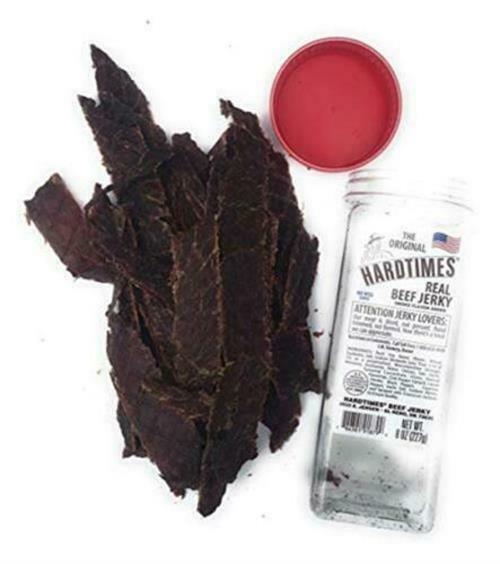 Hard Times 8oz Jar Original Real Beef Jerky Sliced Hand Trimmed Dry Tough