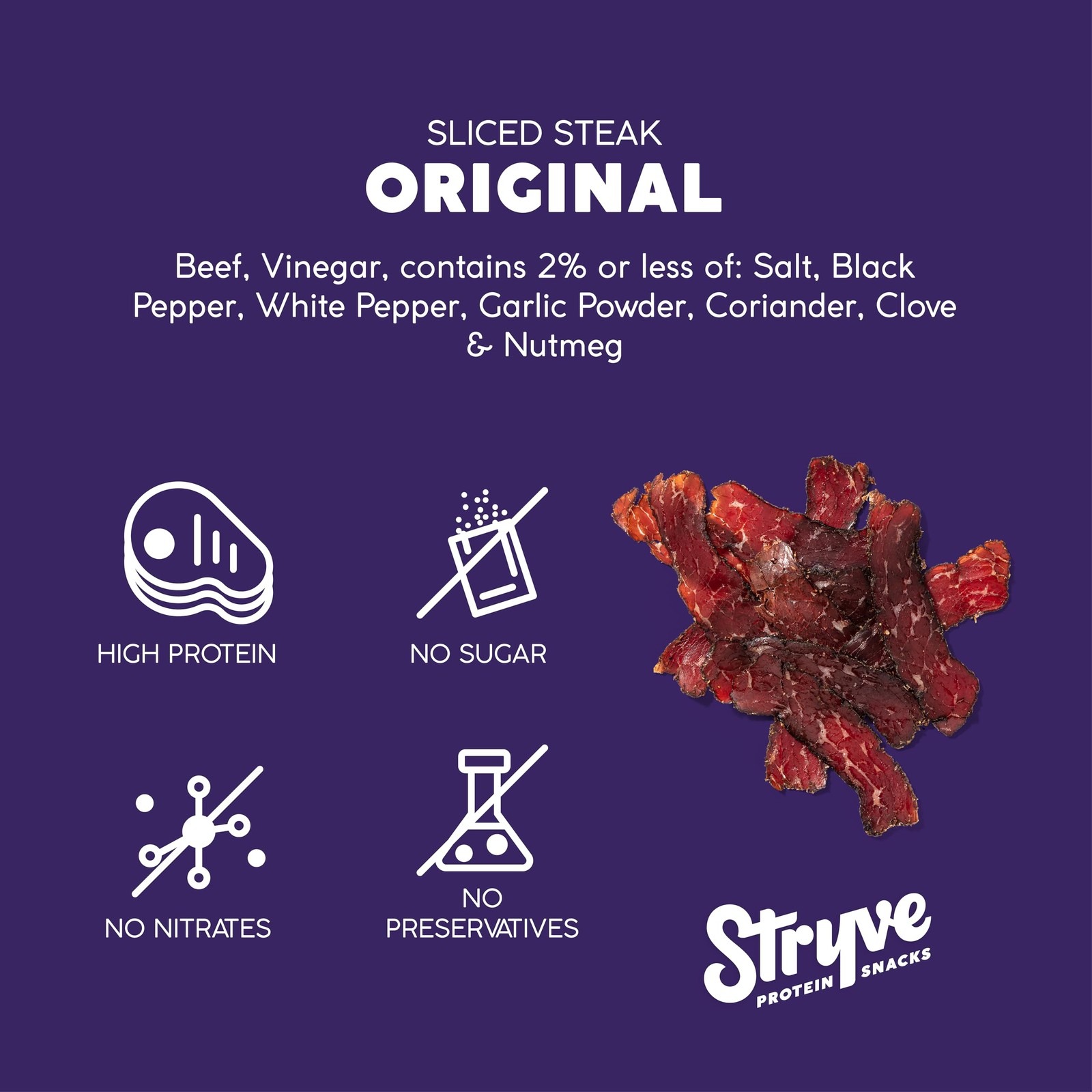 Stryve Protein Snacks Better Than Jerky Steak Snacks. Protein Rich, Beef Bil…