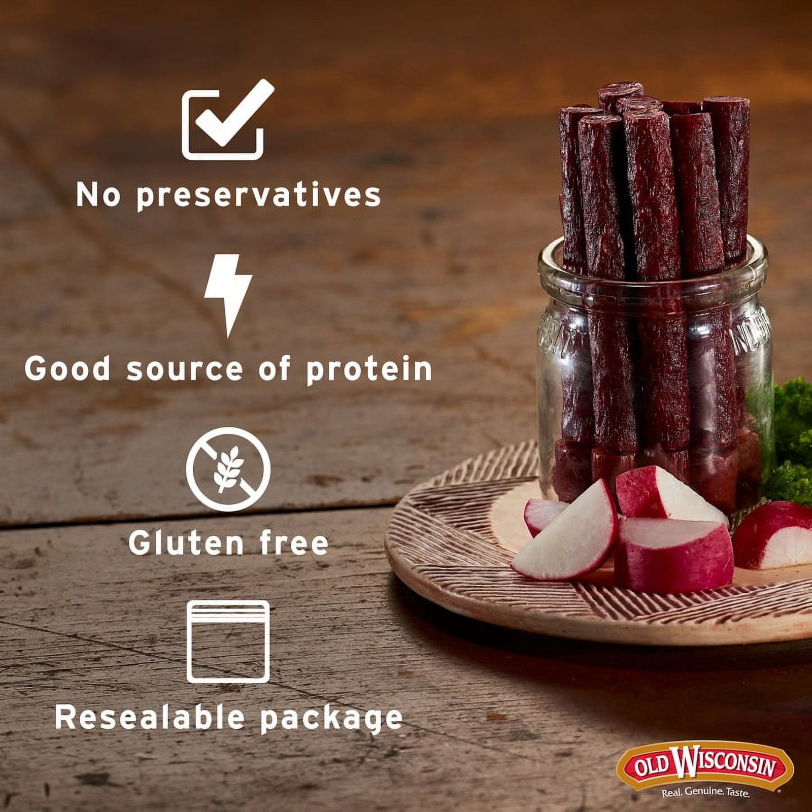 Gluten Free Turkey Sausage Snack Sticks, 28 oz Resealable Plastic Pouch