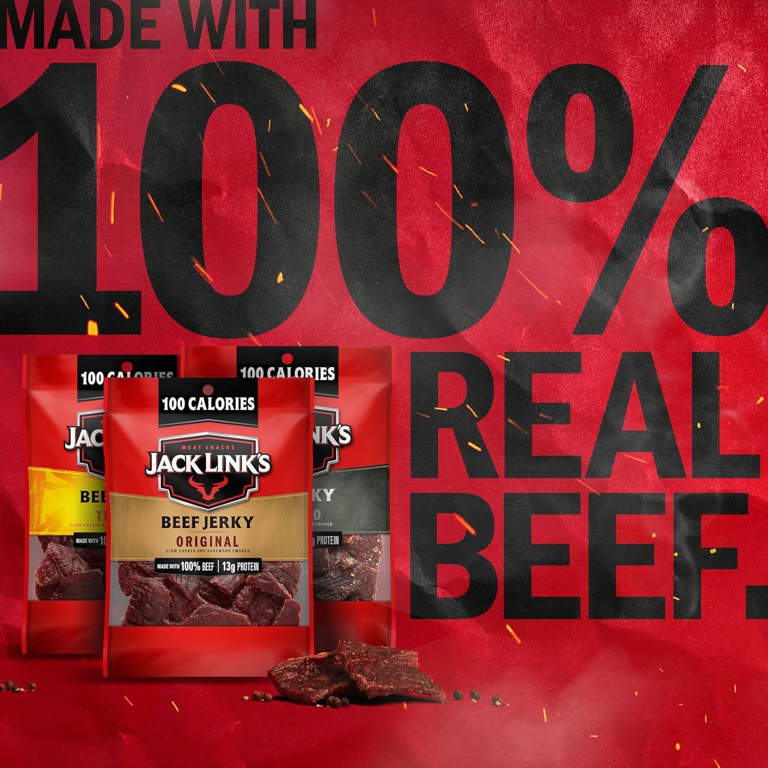 Jack Link’s Beef Jerky Variety Pack – Original, 1.25 Ounce (Pack of 15)