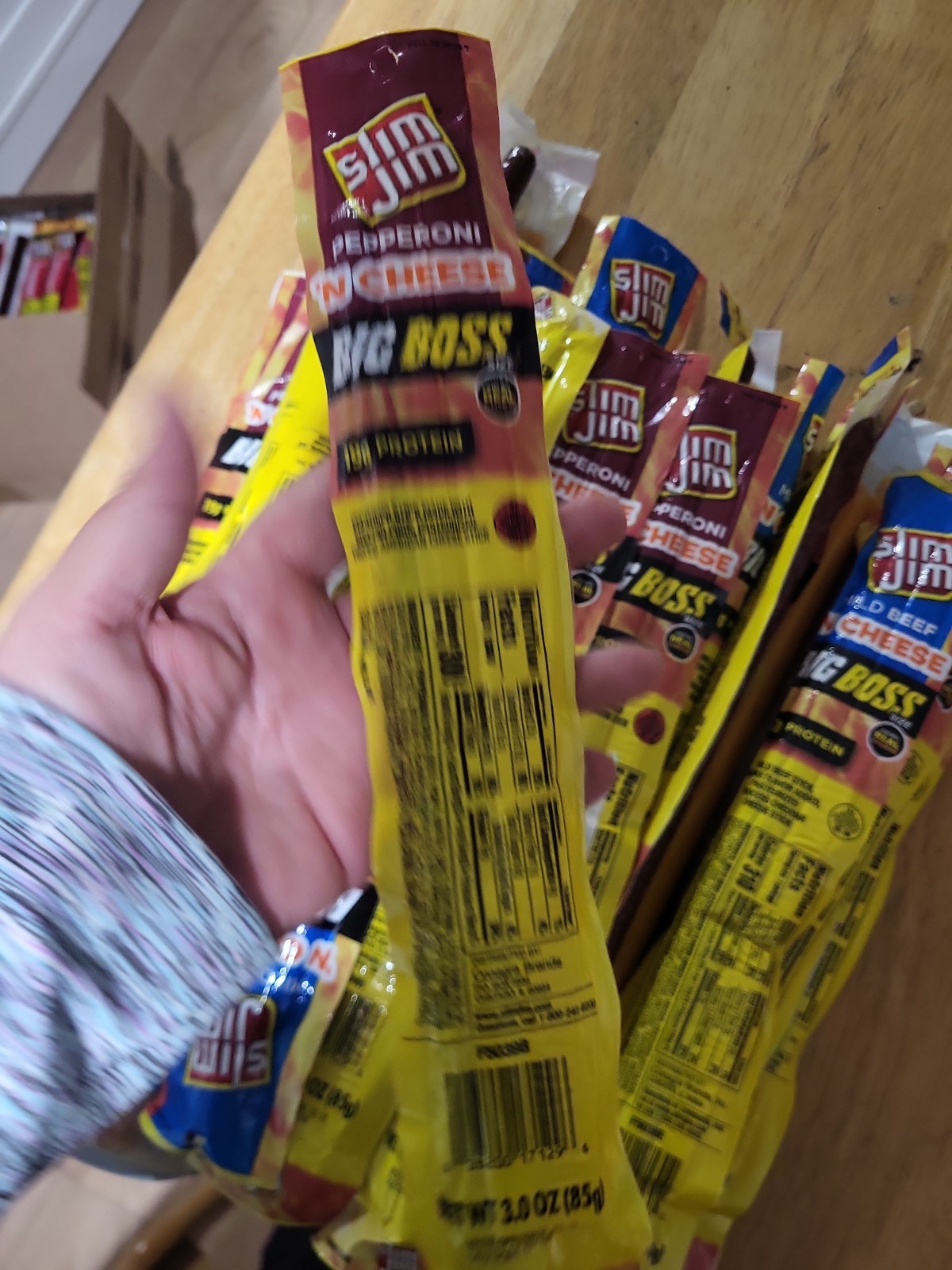 25 Lot Slim Jim Big Boss 6 Pepperoni n Cheese 19 Mild Beef Cheese BB 4/26
