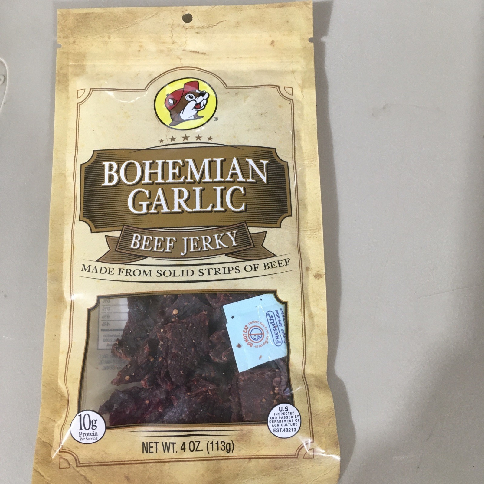 Bucees Bohemian Garlic Beef Jerky 4oz.