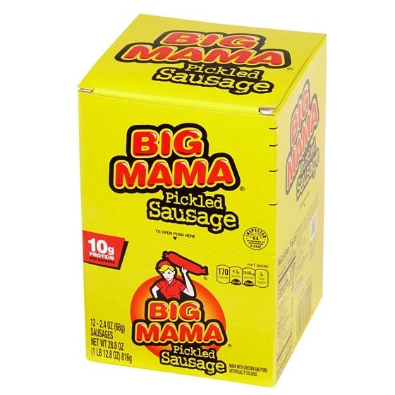 (3 pack) Penrose Big Mama Pickled Sausage, 10g Protein per Sausage, 2.4 oz.
