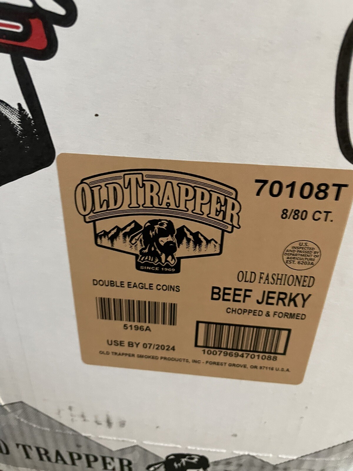 Old Trapper BEEF JERKY ROUNDS 80 count bulk Refill- 1.3 Pounds (Case Of 8)