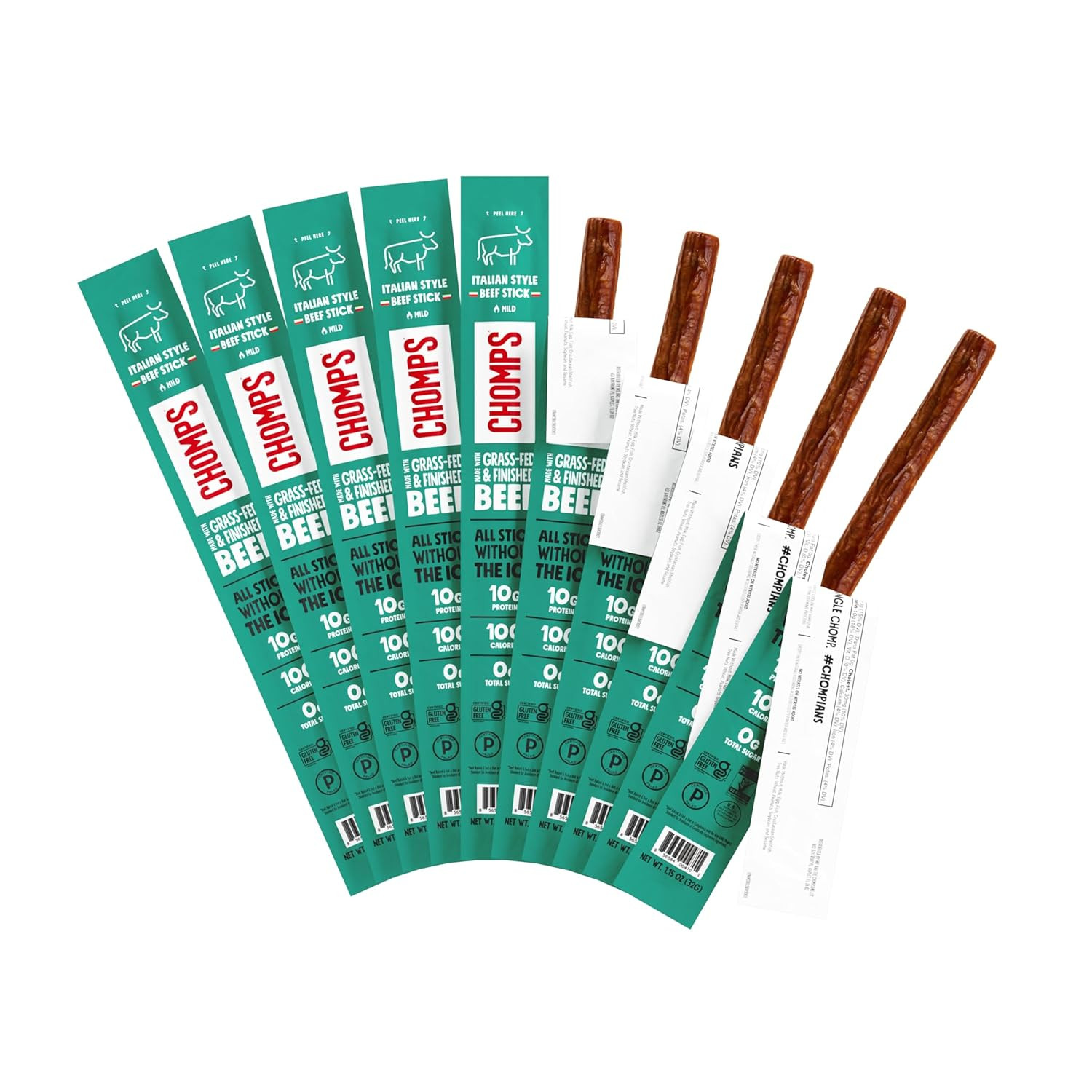 Grass Fed Beef Jerky Meat Snack Sticks, AIP Diet Compliant, Keto, Paleo, Whole30
