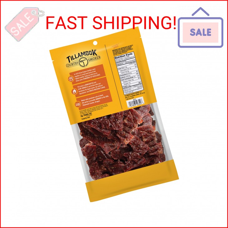 Tillamook Country Smoker Real Hardwood Smoked Beef Jerky, Teriyaki, 10 Ounce