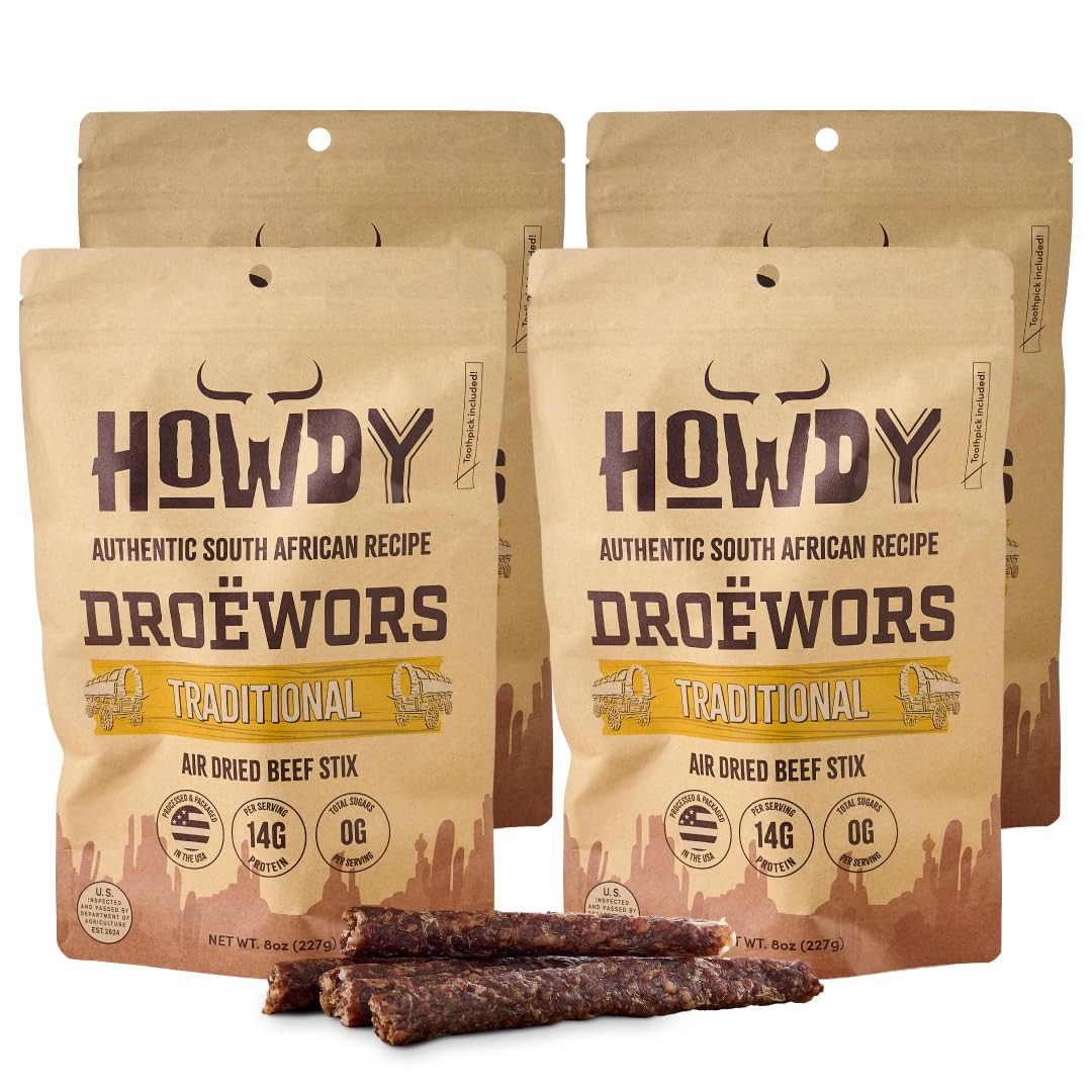 snax Handcraft Authentic Small Batch Droëwors Beef Sticks Sugar Free, Soy Free,