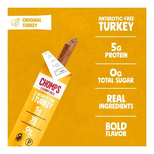 12oz/24ct Chomps Original Turkey Chomplings