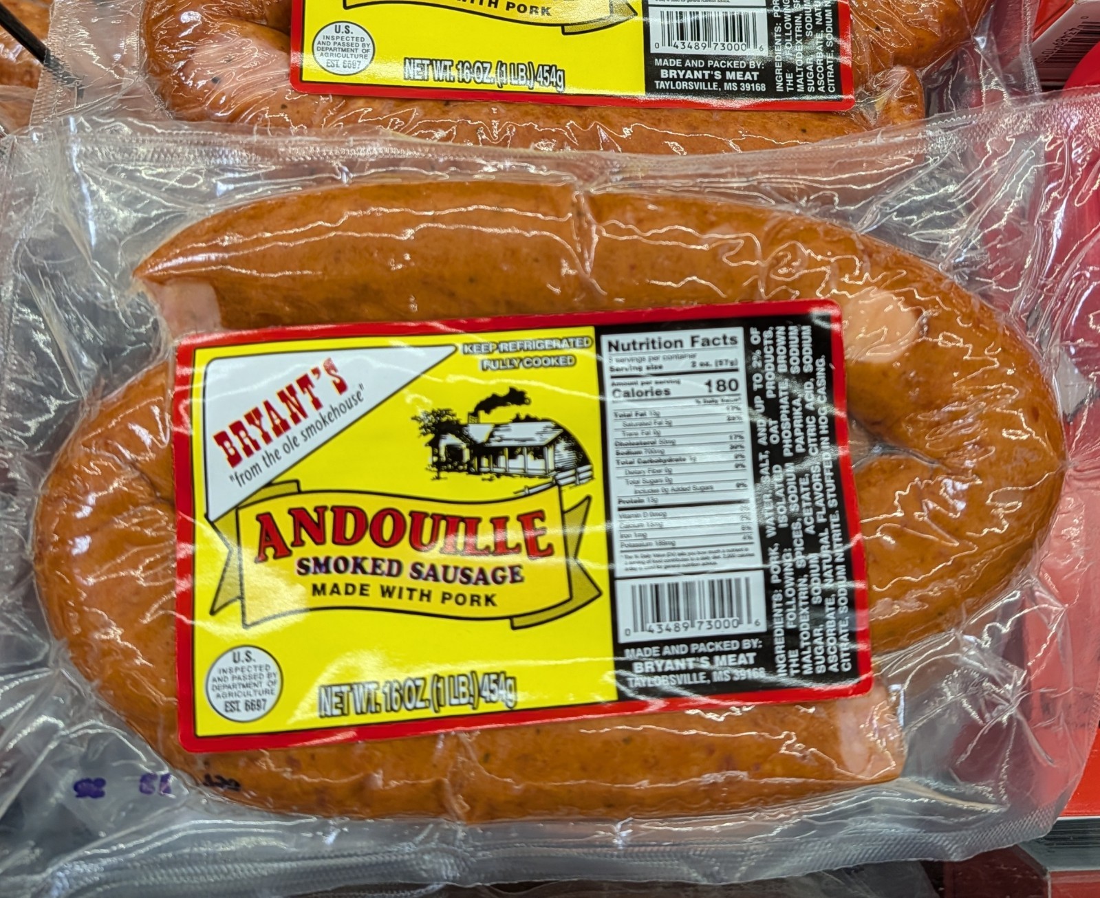 Bryant’s Andouille Smoked Sausage 16 Oz (4 Pack)