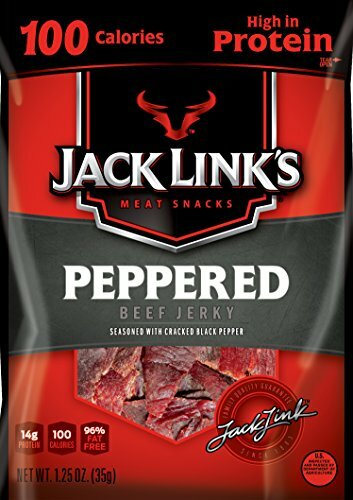 Jack Link’s Meat Snacks Beef Jerky, Peppered, 1.25 Ounce (Pack of 10)