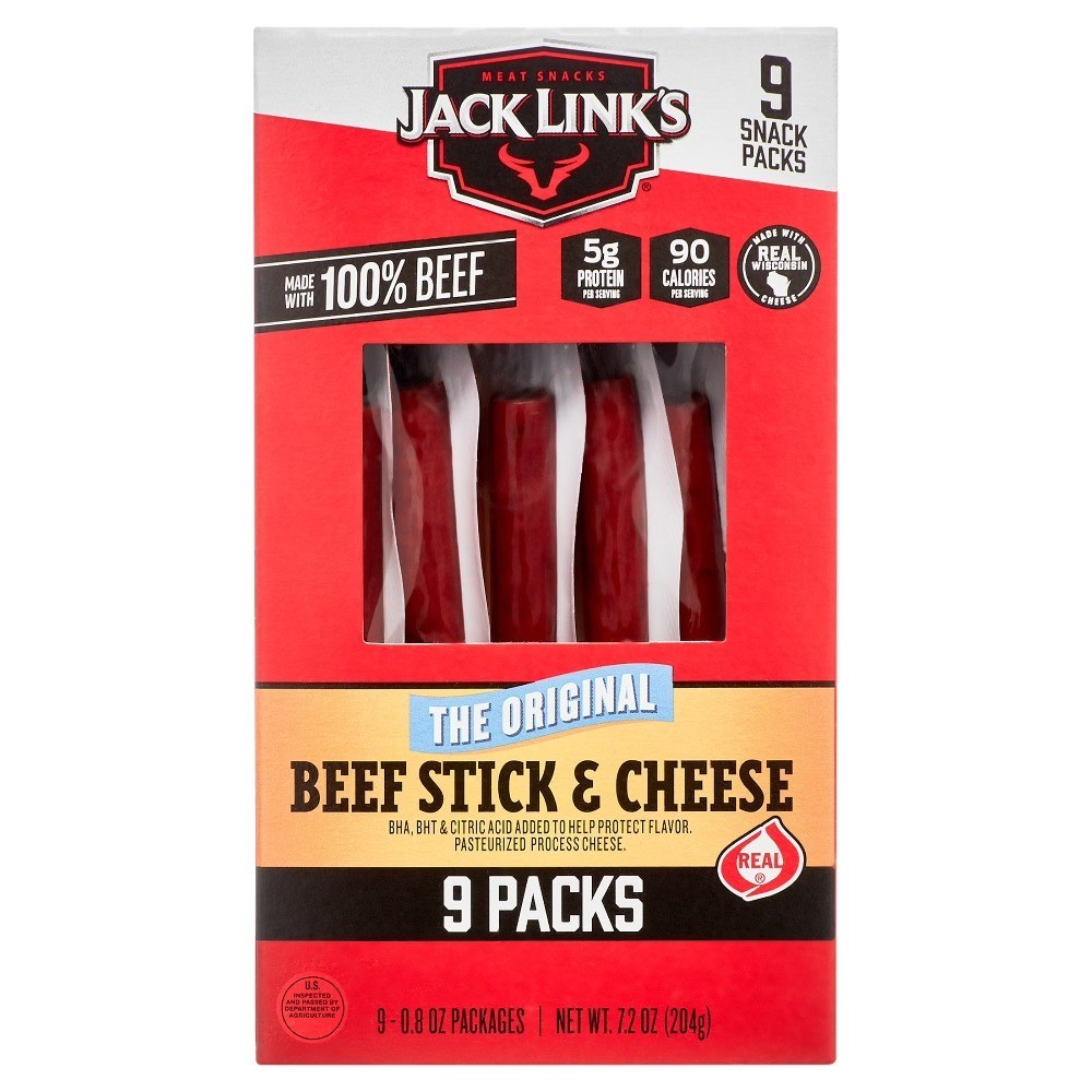 Fresh Beef & Cheese Snack Sticks 9 Pack – High Protein Low Carb Keto Friendly