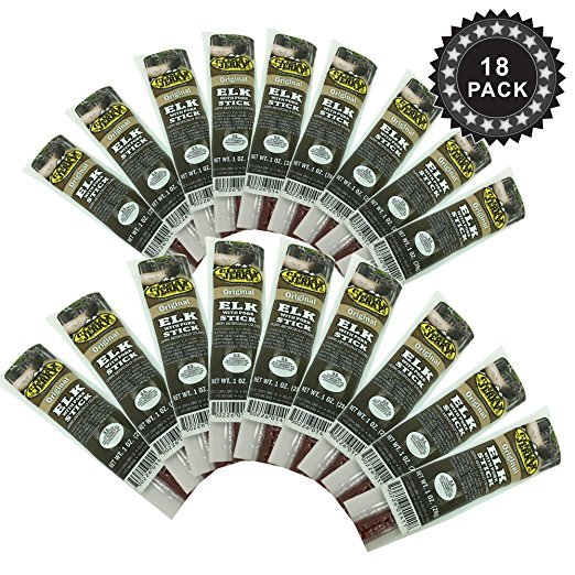 Climax Original Delicious BEST Exotic 1 Oz. Elk with Pork Sticks – 18 Pack
