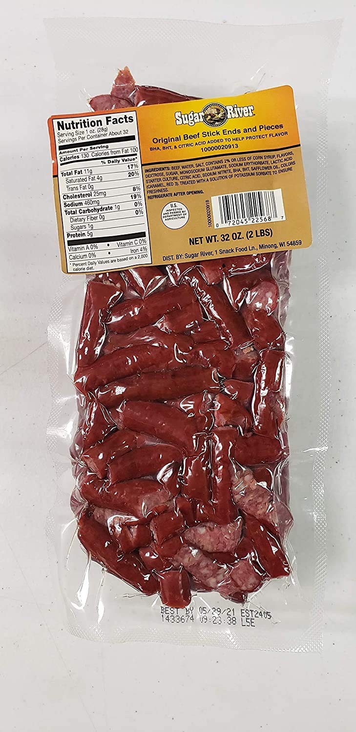 Meat Snack Links Ends & Pieces Original Beef Stick 2 lbs