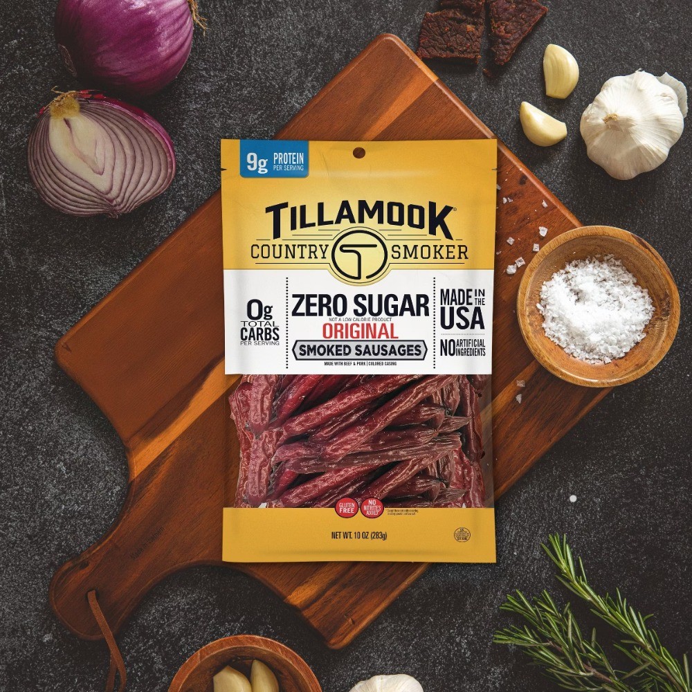 Tillamook Country Smoker Zero Sugar Original Smoked Sausages – 9g Protein – 10oz