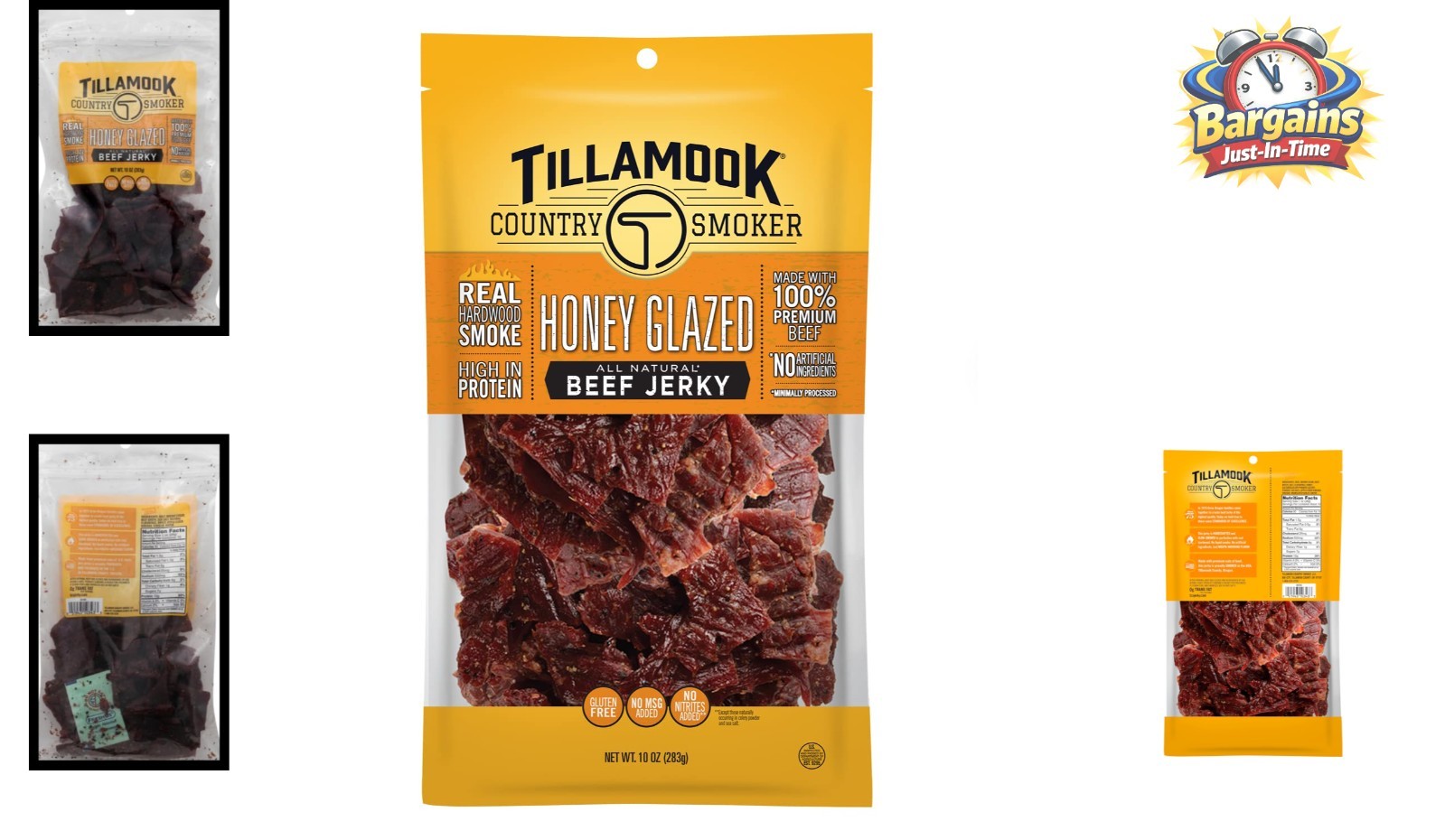Honey Glazed Hardwood Smoked Beef Jerky 10 oz – Gluten Free Protein Snack