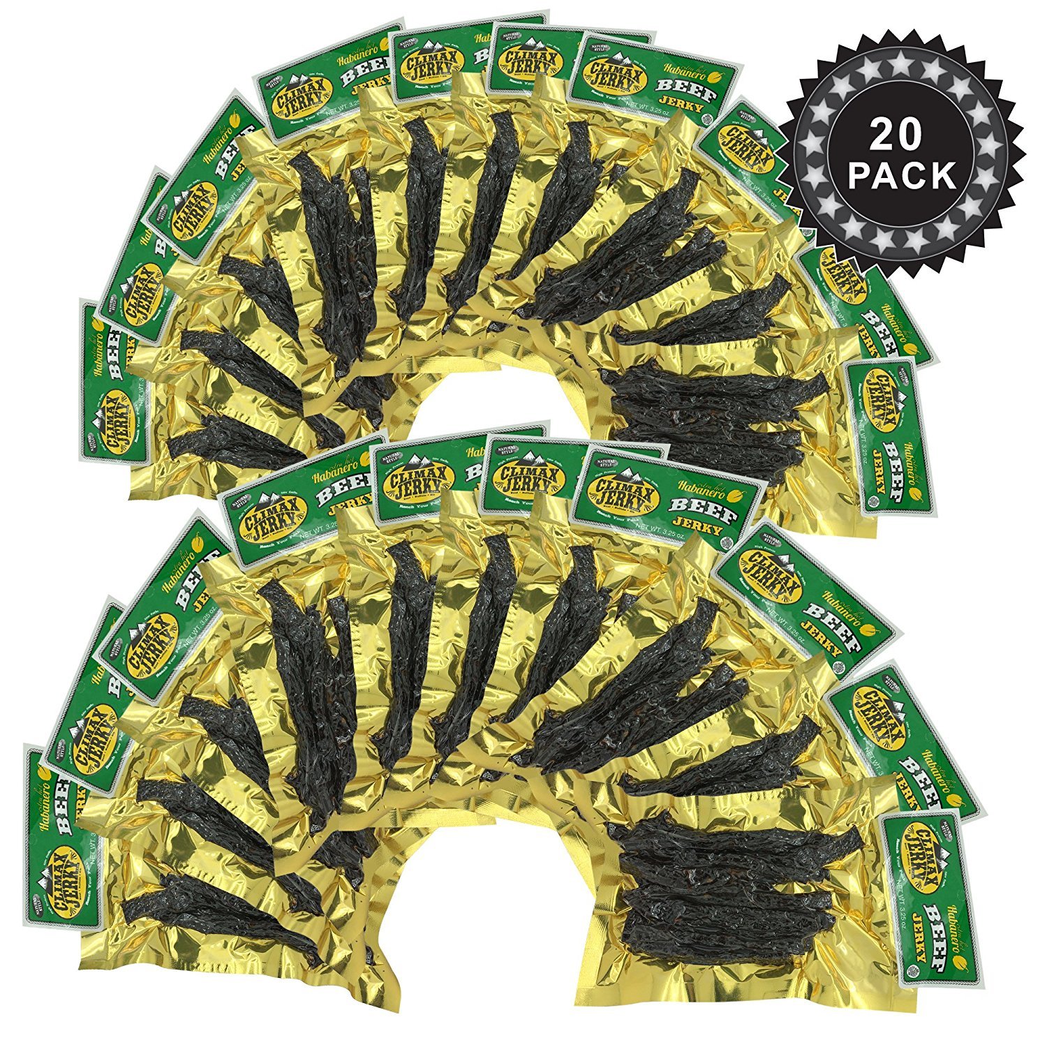 Climax BEST Premium Thin Cut 3.25 OZ. EXTRA HOT Habanero – 20 Pack