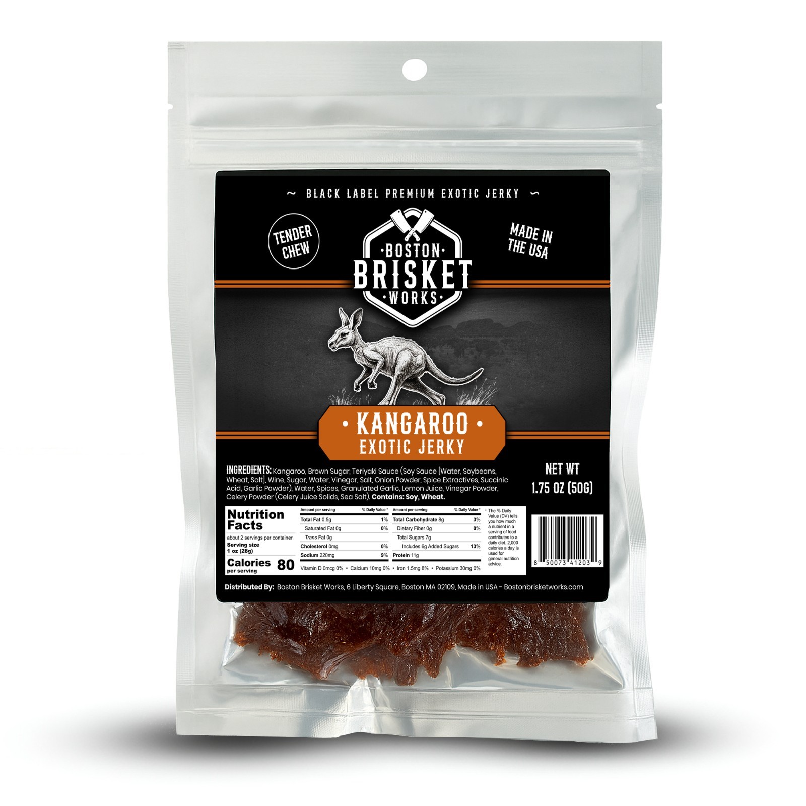 KANGAROO JERKY – Exotic Wild Game Snack – Made in the USA – Fast Shipping!