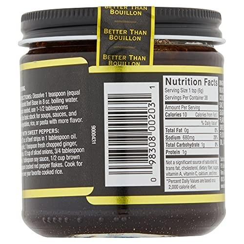 Roasted Beef Base for Cooking, Flavor Enhancer, 38 Servings, 8 OZ – Pack of 4