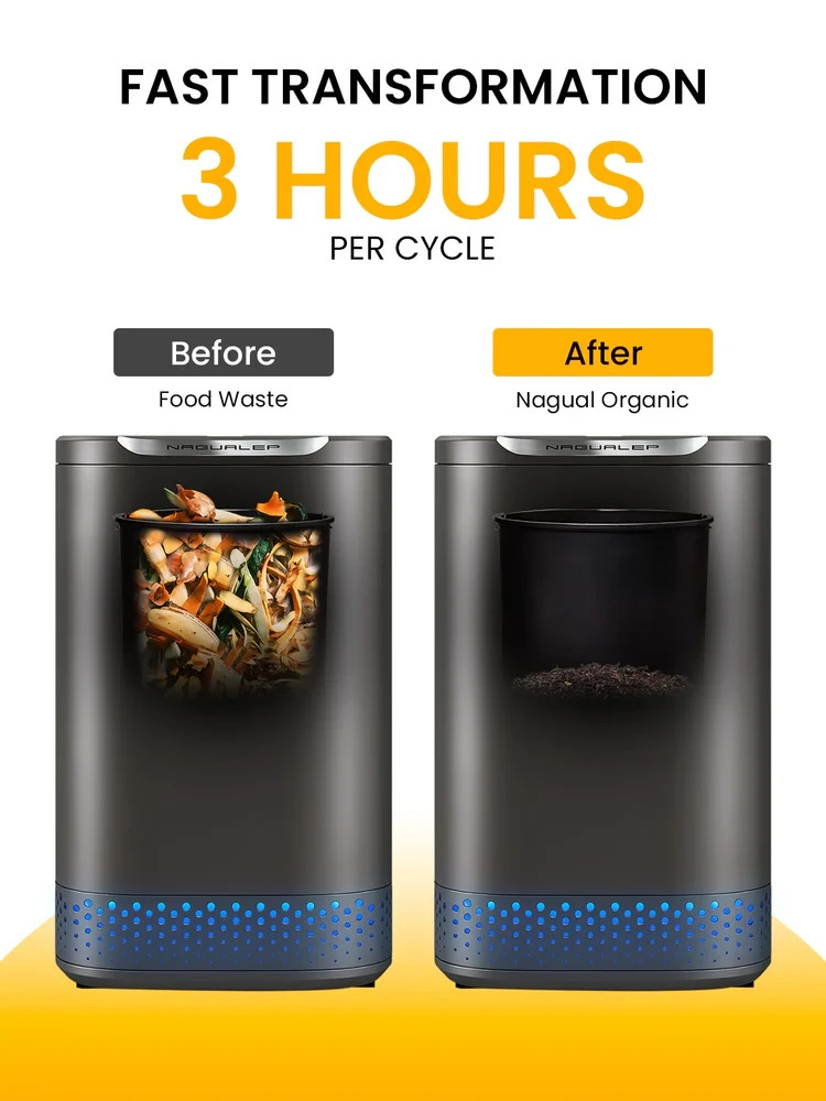 Electric Kitchen Composter 2.5L Countertop Food Waste Recycler 150W Stainless
