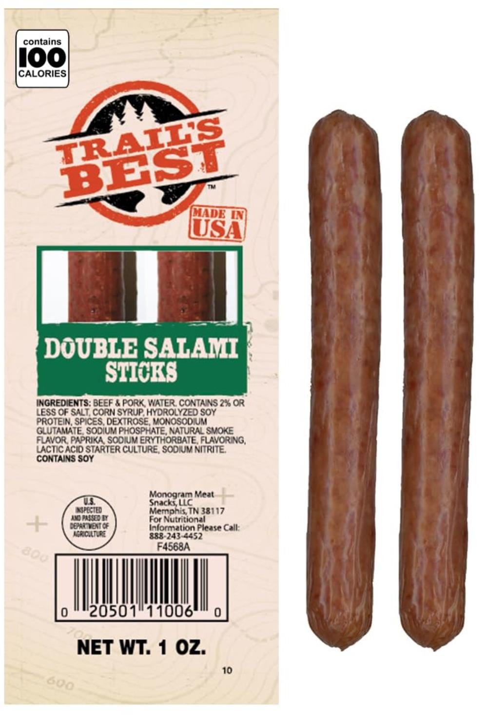 Trail’S Best Double Salami Stick (Pack of 20) BB 8/24