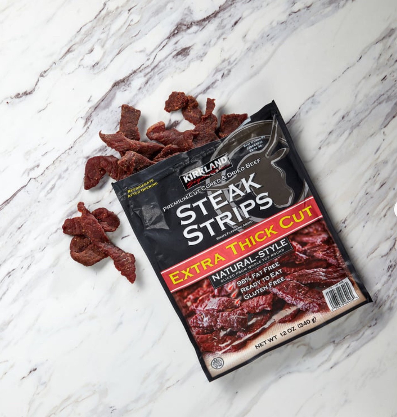 2 X Kirkland Signature Premium Extra Thick Steak Strips, 12 oz Total 24 oz
